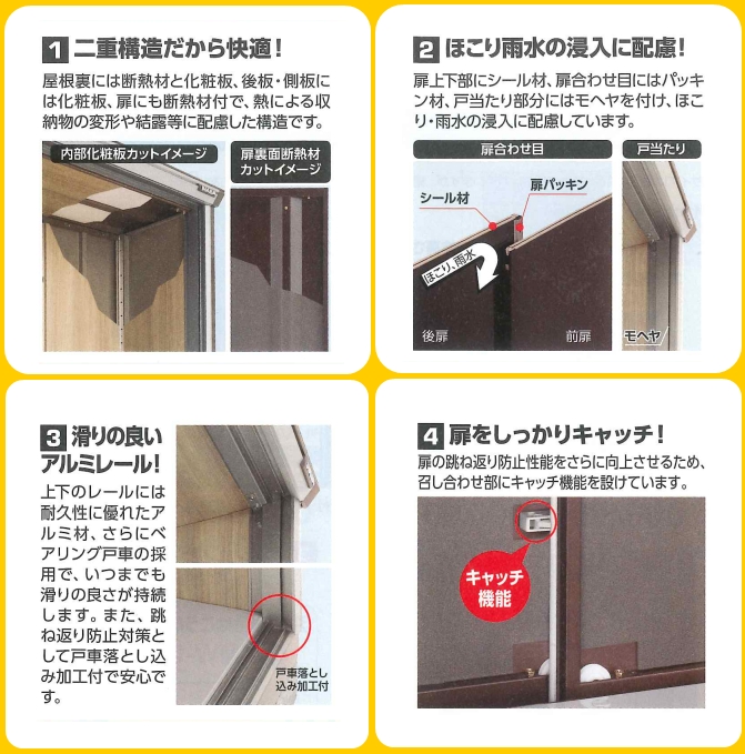 イナバ物置　ナイソーシスター　KMW-095DP　長もの収納タイプ